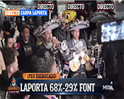 sorpresa en Futbol Club Barcelona a Laporta con Mariachis en Barcelona