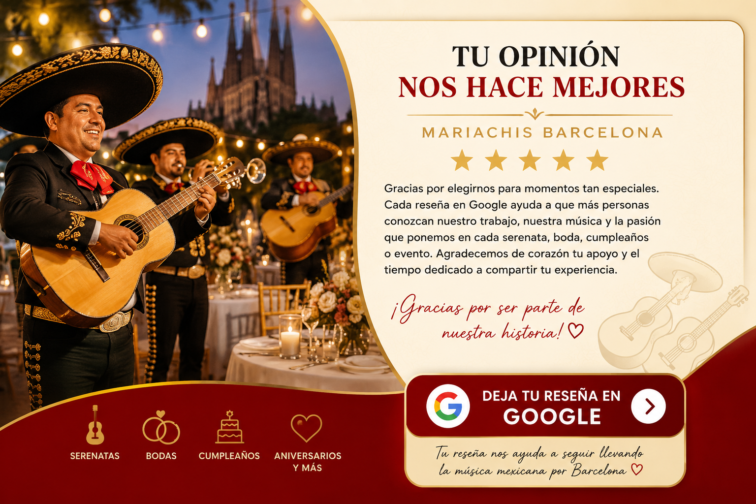 Reseñas Mariachis Barcelona